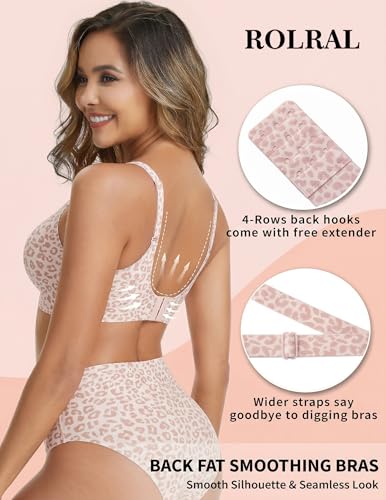 Image of Womens Deep V Wireless Bra No Underwire Seamless Comfort Support Tshirt Push Up Bralette for Everyday /Sleep