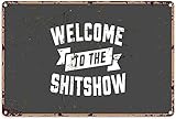 Photo Gallery eeypy cartello in metallo con scritta "welcome to the show" in metallo, decorazione vintage chic, poster da parete, regalo artistico per cortile, portico, bar, soggiorno, 40,6 x 30,5 cm Photo Gallery eeypy cartello in metallo con scritta "welcome to the show" in metallo, decorazione vintage chic, poster da parete, regalo artistico per cortile, portico, bar, soggiorno, 40,6 x 30,5 cm