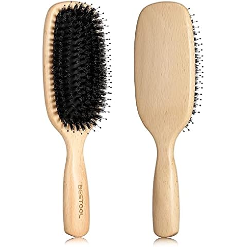 BESTOOL Hair Brush, Boar Bristle Hair Brushes for Women men Kid, Boar & Nylon Bristle Brush for Wet/Dry Hair Smoothing Massaging Detangling Cover