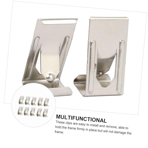 Image of LIFKOME Picture Frame Hardware 60pcs Spring Clips Hangers Hooks for Easy Hanging of Frames Canvases