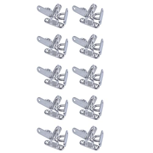 Bloepum 40pcs 5mm 304 Stainless Steel Oblong Pad Eye Plate Staple Ring Hook