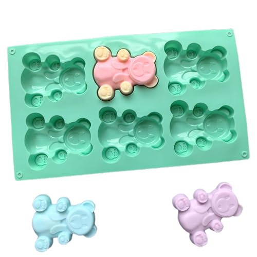 Molde de oso de gomitas – Molde de silicona para latas de oso | Moldes de caramelo de textura transparente para niños, moldes de decoración de pasteles de excelente calidad, moldes de chocolate para