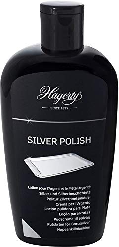 Hagerty Esmalte de plata 250 ml I Eficiente pulido de plata y metal plateado I Pasta de pulido instantáneo para jarrones, marcos accesorios de decoración, etc. I Para un brillo renovado