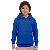 Hanes 7.8 oz Youth COMFORTBLEND EcoSmart Fleece Pullover Hood,Medium,Deep Royal
