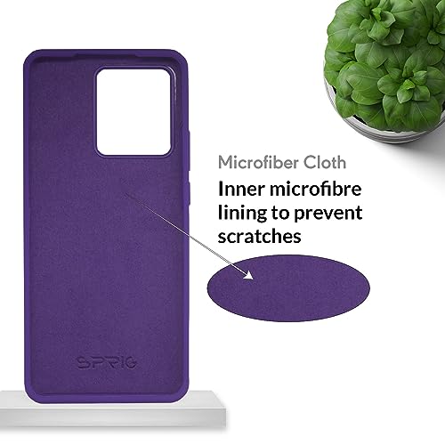 Image of SPRIG Compatible with Moto Edge 40 Premium SilkTone (Liquid Silicone) Back Cover Drop Tested Shock Proof Mobile Case for Men, Women, Boys and Girls with Camera Protection (Dark Violet)
