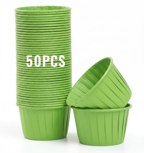 Bake Choice 50�� �}�t�B���J�b�v ��a5cm 8���� ���i�莆 �x�[�L���O�J�b�v �P�[�L�J�b�v �J�b�v�P�[�L �^ cupcake cup ���ٓ� �J�b�v �J�b�v�P�[�L �^ �� (�O���[��)