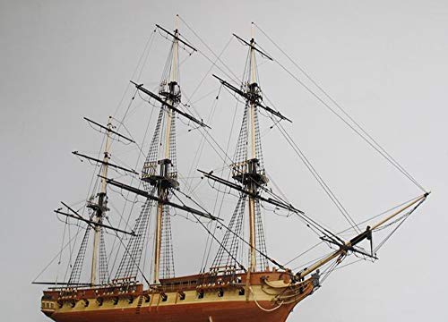 HMS Surprise Scale 1/75 925mm 36.4'' High End Version Wooden Model Ship Kit and 4 Lift Boat