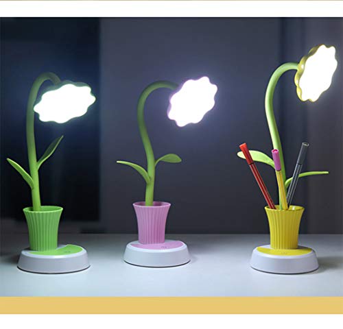 Mianbaoshu USB lámpara LED recargables nuevo especial regalo lámpara lámpara de escritorio para niños,Noche Lámpara de mesa con sensor táctil, per USB recargable flexible lectura,color verde.