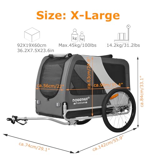 DOGGYHUT Premium XL Pet Trailer