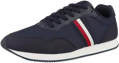 Tommy Hilfiger Flag Logo Trainers, Navy 9 | Image 3