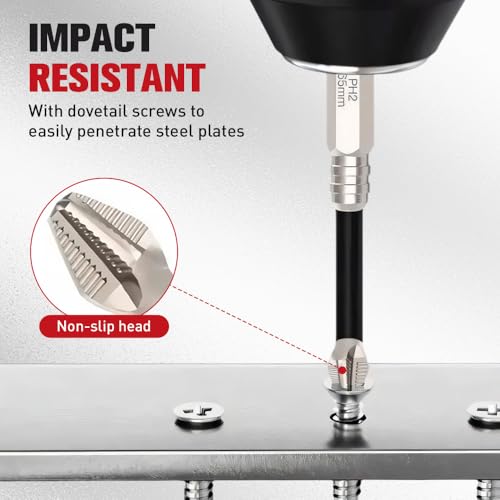 2025 Strong Durable Anti-Slip Magnetic Drill Bit Set for Impact Driver