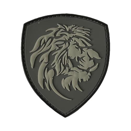 Écusson tactique lion PVC écusson moral crochet et nœud sac à dos chapeau accessoires autocollants pour vêtements de bricolage sac à dos casquette de...