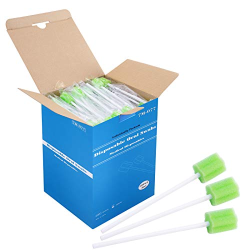 Disposable Untreated Oral Care Swabs, 250 Count (GREEN+plum