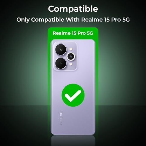 Image of A rtistque Clear Hard Transparent Acrylic Armor Anti-Drop Shockproof TPU Edge Back Cover Case for Realme 15 Pro 5G - Green