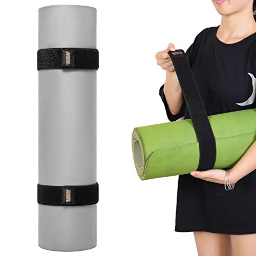 Elenture Yoga Mat Strap Velcro Band For Most Size Mat, Reusable Fastening Cable Tie Down Straps - Multipurpose Securing Cinch Strap (Mat Not Included) (2Pcs) #TOP30