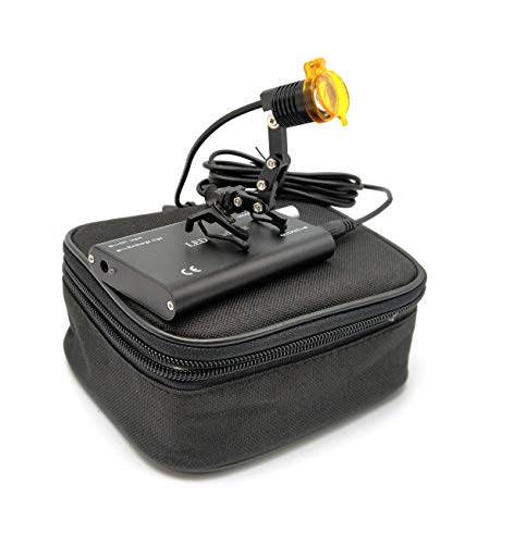 Oubo Brand Black Color 3W Led Headlight Lamp Insert Type/Clip-On Type With Filter For Binocular Loupe (Metal Clip) #TOP1