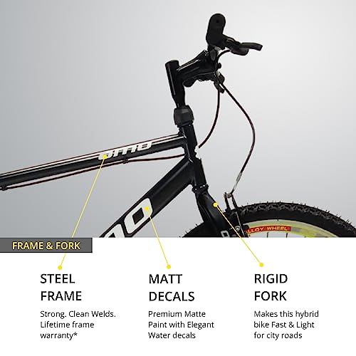 Image of Omobikes Model 1.0 | Hybrid City Cycle | Single Speed | 18 inch Steel Frame | Rigid Fork | Power V-Brakes | 26T Tire | Double Wall Alloy Rims | Ideal for 15+ Years Unisex Adult