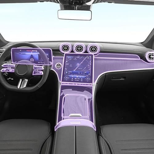 Película protectora antiarañazos para la pantalla y consola central del Mercedes-Benz GLC 2023-2025