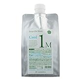 【清潔感のある香り・指通りを両立させたスカルプケアシャンプー】ソープオブヘア・1-M 詰め替え 1000ml ペパーミントの香り Ofcosmetics(オブ・コスメティックス) フケ・カユミ