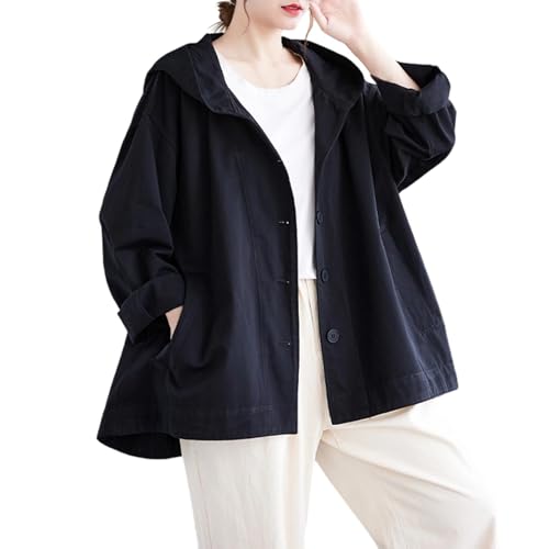Veste décontractée femme mi-saison ample pour masquer les formes