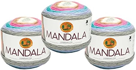 Lion Brand Yarn Company Mandala Yarn, Acrylic, Unicorn, 13.97 x 13.97 x 10.16 cm