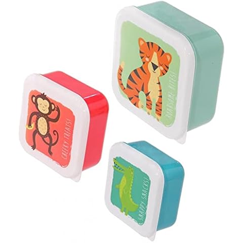 Puckator Zoo Animals Reusable Snack Pot Set Cover