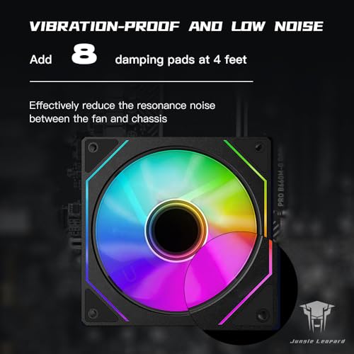 Image of Prism4 Pro 120mm PC Blade ARGB Case Fans,Infinity Mirror RGB Light Effect 5V 3PIN Motherboard Light Sync 800~1800RPM PWM PC Fan(Black Reverse)