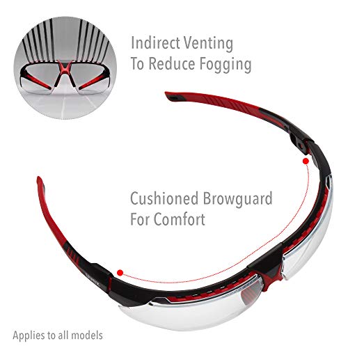 Honeywell Uvex Avatar Safety Glasses, Teal Frame with SCT-Reflect 50 Lens & Anti-Scratch Hardcoat (S2884) - image 5