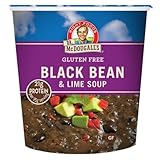 Dr. McDougall's Right Foods Vegan Black Bean & Lime Soup, 3.4-Ounce Cups (Pack of 6)