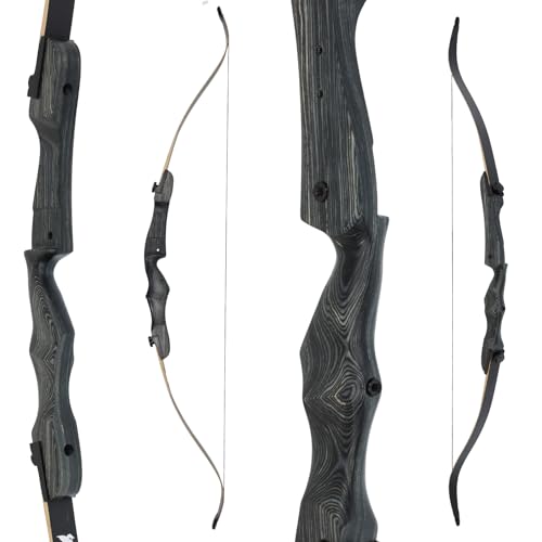 Bogen Set 68 Zoll Recurvebogen Drake Greyhound 20-34lbs im Zubehör Set mit Einstiegsbogen, Armschutz, Pfeile, Köcher, Ziel (28 lbs ohne Zubehör)