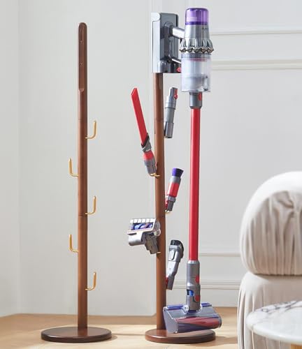 Rofio Vacuum Cleaner Stand, Compatible with Dyson V15 Gen5 V12 V11 V10 V8 V7 V6, Wooden Standing...