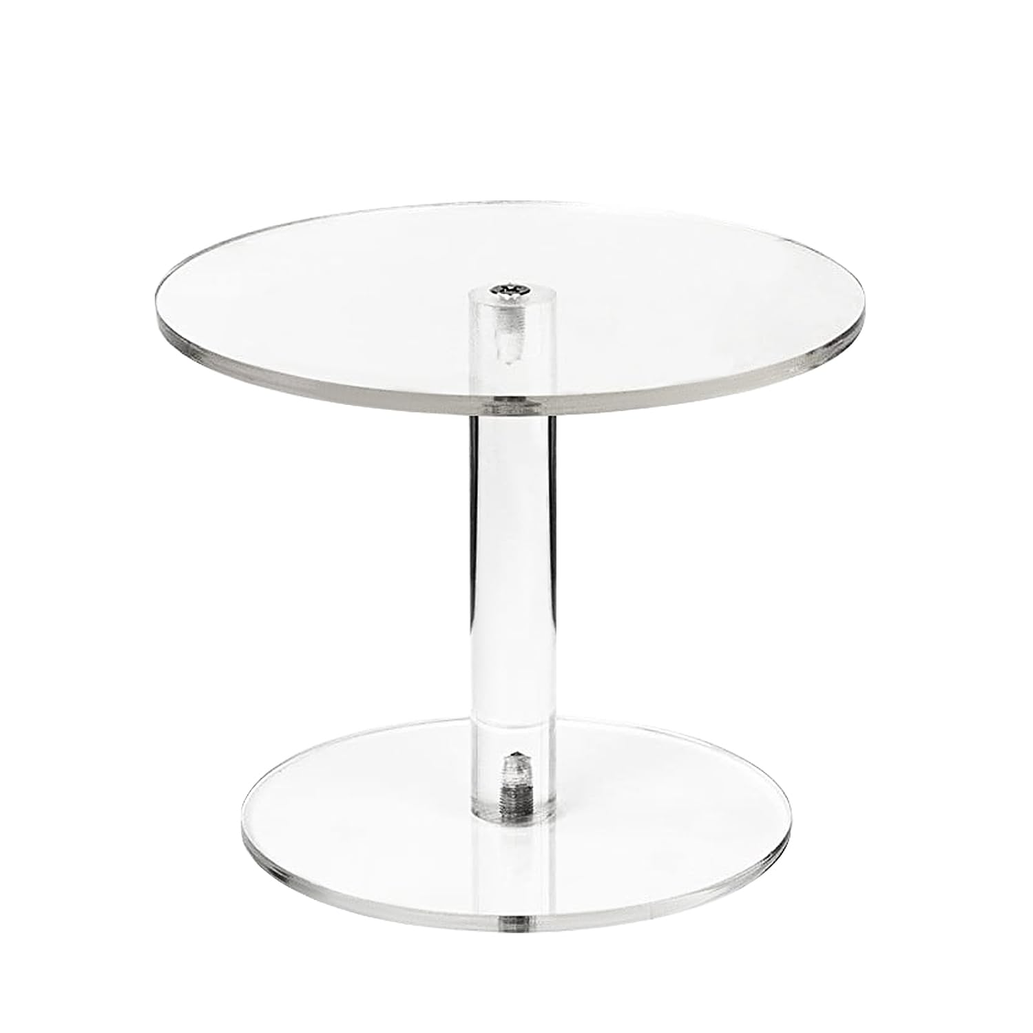 Photo 1 of Acrylic Cake Stand, Round Cake Stands for Dessert Table, Clear Cupcake Stand for Birthday Party, Pastry Candy Pizza Display Riser for Wedding Event (Small 7.8in)