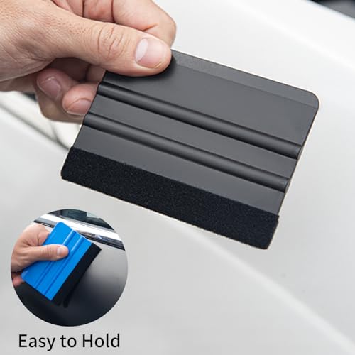 Image of AMZDEPOT Squeegee for Vinyl, 4 Inch, Black and Dark Blue, 2 Pcs