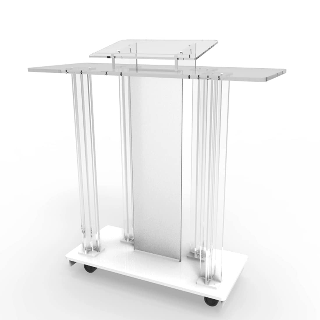 Buy Yofsza Portable Podium Table, Acrylic Podium With Casters, Pulpits