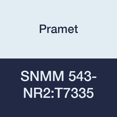 SNMM 543-NR2:T7335 Carbide Indexable Turning Insert, 0.047" Radius, Heavy Roughing, 5/8" I.C., 1/4" Thick, CVD, 90 Degree Square, Stainless and Alloys (M30,S20), Black (Pack of 10)