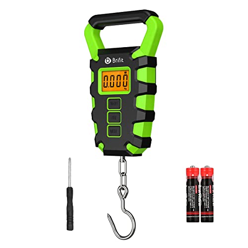 Amir Digital Fishing Scale With Ruler, 15G/50Kg Electronic Digital Luggage Scale, 110Lb Max Fishing Postal Hanging Hook Scale With Measuring Tape, Backlit Lcd Display (Batteries Included) #TOP28