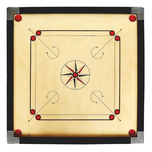 Wooden 26-Inch Carom Board for Kids – Compact, Durable Wooden Boa...
