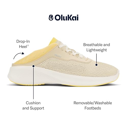 OLUKAI Island Hopper Women's Sneakers, Travel Ready & Versatile Athletic Shoes, Soft & Breathable Knit Fabric, Drop-in Heel Design4