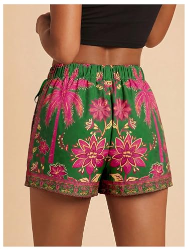 Image of SweatyRocks Women's Boho Mini Skirts Floral Shorts Tie Side Wrap Skorts