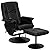 HERCULES Massaging Leather Recliner and Ottoman with Leather Wrapped Base by Hercules