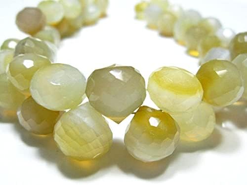 Calcédoine Dusty briolette oignon 7 pouces pierres fines LKBEADS