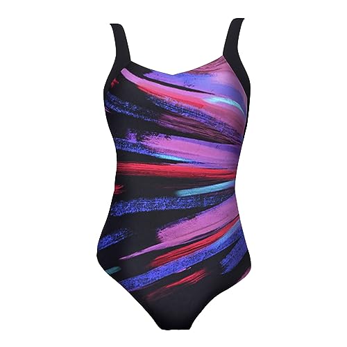Genérico Traje de Baño Mujer Push Up Bañador Talla Grande Novedad de Verano,Traje Baño para Mujer,con Correa,para Que Familiar (Purple,XXL)