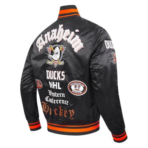 Image of Pro Standard Mens NHL Old English Satin Jacket