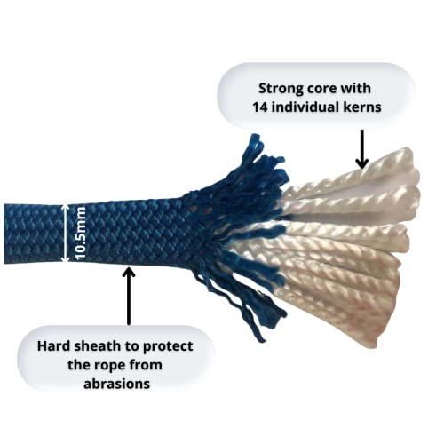 image for Mountain Rocks Dynamic Climbing Rope UIAA 10.5mm 50M(164ft)/60M(196FT)