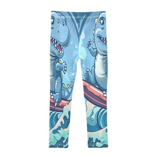 Bolaz Toddler Girls Leggings Printed Yoga Pants Leggings Cute Cartoon Dinosaur for Kids2
