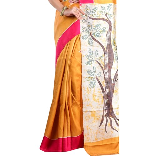 3stones yellow pure silk saree in pure silk – image 6