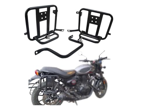 Image of G-GANRAZO Black Premium Saddle Stay /Luggage Carrier /Mounting Heavy Duty /Black Power Coated /Rust Protection Pair Right & Left Compatible with Royal Enfield Hunter 350 All Models