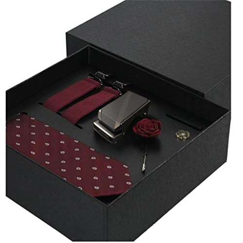 Set de 7 piezas: corbata, cinturón y accesorios formales miniatura 3