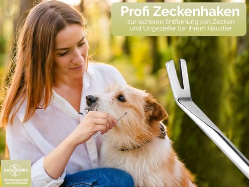 Profi Zeckenhaken aus rostfreiem Edelstahl 11,5 cm