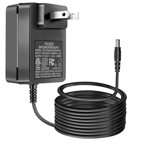 15V 3A Charger Compatible with Turtlebox Speakers Gen 2 and Gen 3: Loud! Outdoor Portable Bluetooth 5.0 Audio Power Cord